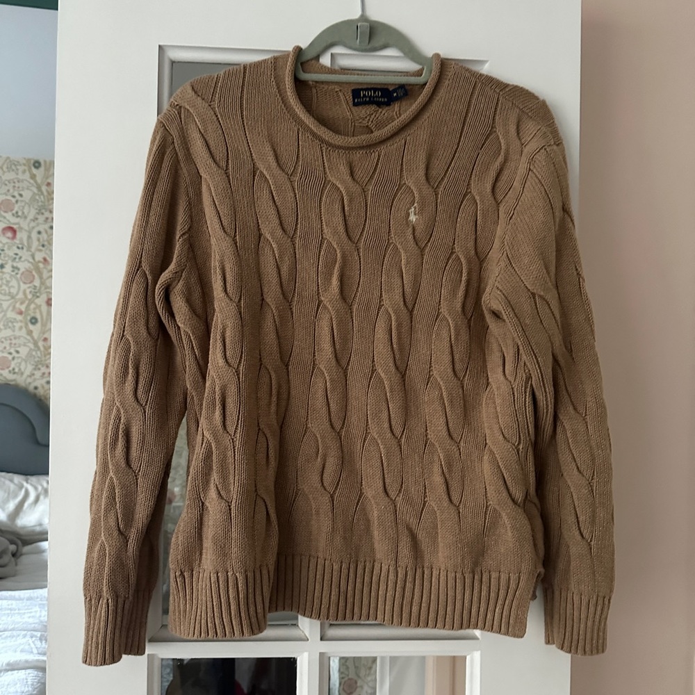 polo ralph lauren cable knit sweater sz M